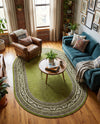 Soho Elegance Collection Area Rug -  Mercer (Green) Oval Green  lifestyle 55