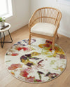 Venetian Elegance Collection Area Rug -  Marghera Round Ivory  lifestyle 72