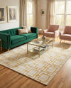 Hollywood Luxe Collection Area Rug -  Beverly (White Gold) Rectangle White Gold  lifestyle 17