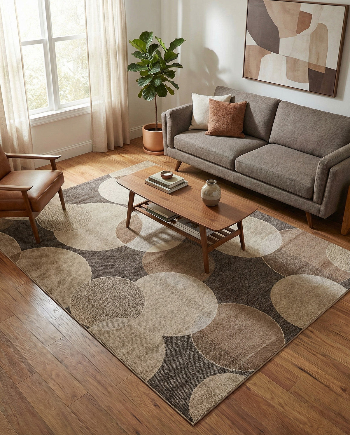 Chromatic Oasis Collection Area Rug -  Zephyr Rectangle Gray  lifestyle 24