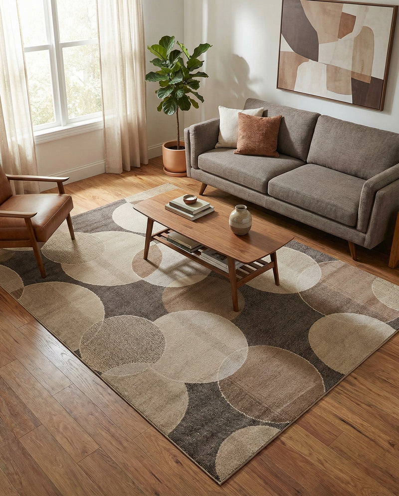 Chromatic Oasis Collection Area Rug -  Zephyr Rectangle Gray  lifestyle 24