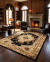 Versailles Elegance Collection Area Rug -  Vincennes Rectangle Black  lifestyle 25