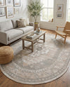 Savannah Series Collection Area Rug -  Augusta (Mink) Oval Mink  lifestyle 67