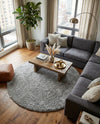 Eternal Plush Oasis Collection Area Rug -  Tranquility (Ash) Round Ash  lifestyle 62