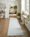 Marrakech Lattice Collection Area Rug - Medina (Light Blue) Runner Light Blue  lifestyle 27