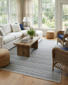 Seaside Stripes Collection Area Rug -  Boardwalk (Light Blue) Rectangle Light Blue  lifestyle 5