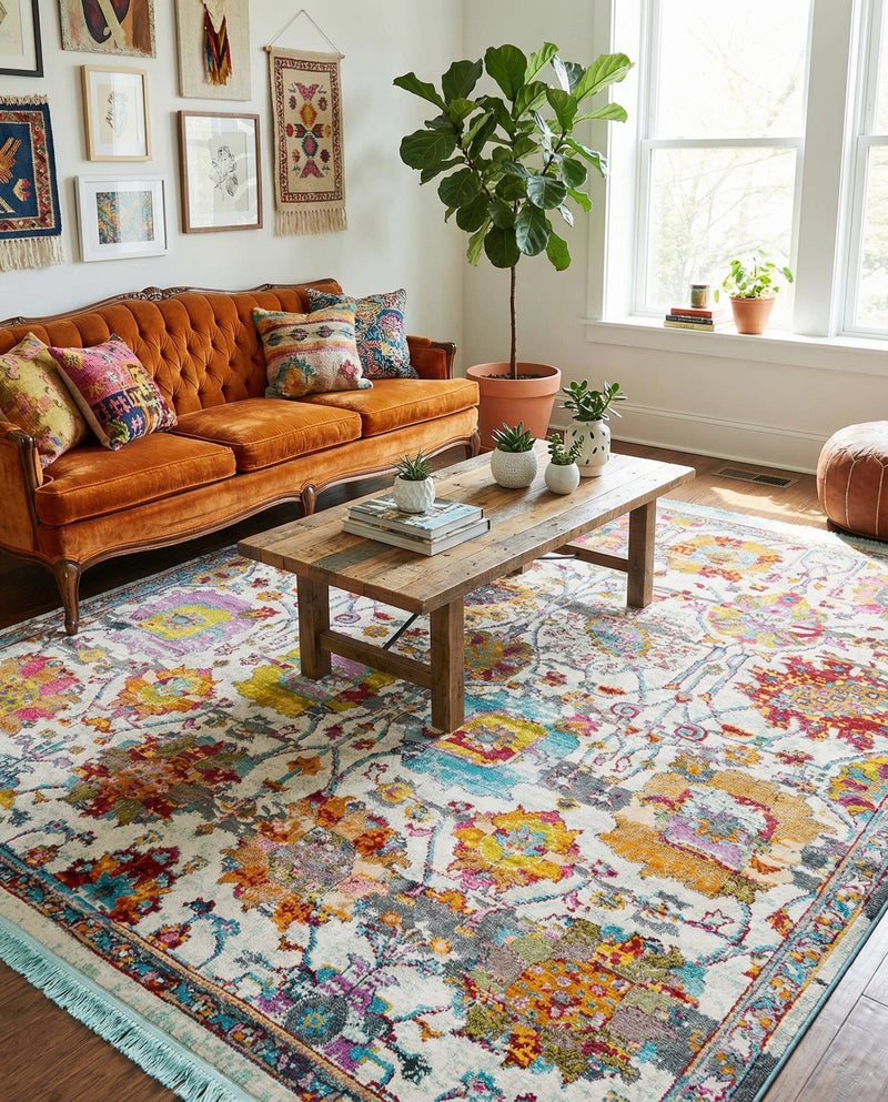 Arcadia Rugs Collection Area Rug -  Elysium Square Multi  lifestyle 59