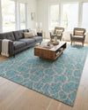 Savannah Escape Collection Area Rug -  Rainforest Rectangle Light Aqua  lifestyle 35