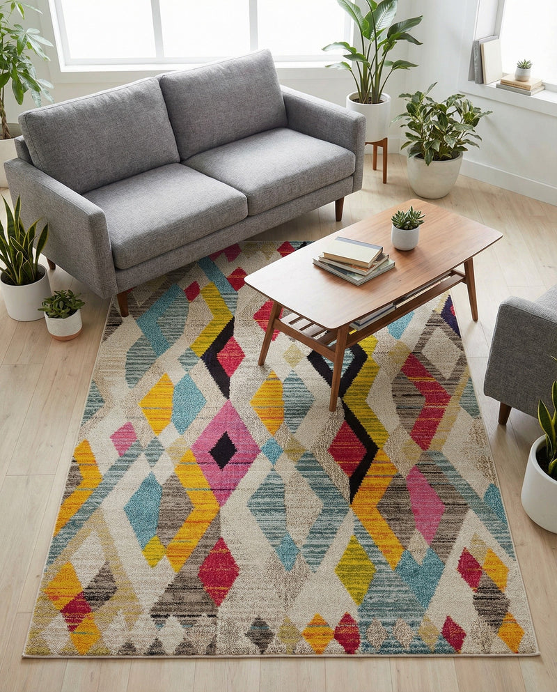 Sedona Vista Collection Area Rug -  Pricklypear Rectangle Multi  lifestyle 30