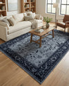 Horizon Collection Area Rug -  Apex (Blue) Rectangle Blue  lifestyle 9