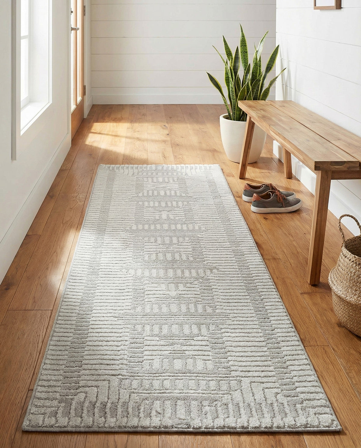 Haven Tapestry Collection Area Rug -  TranquilGlade Runner Twilight Stone Gray  lifestyle 39