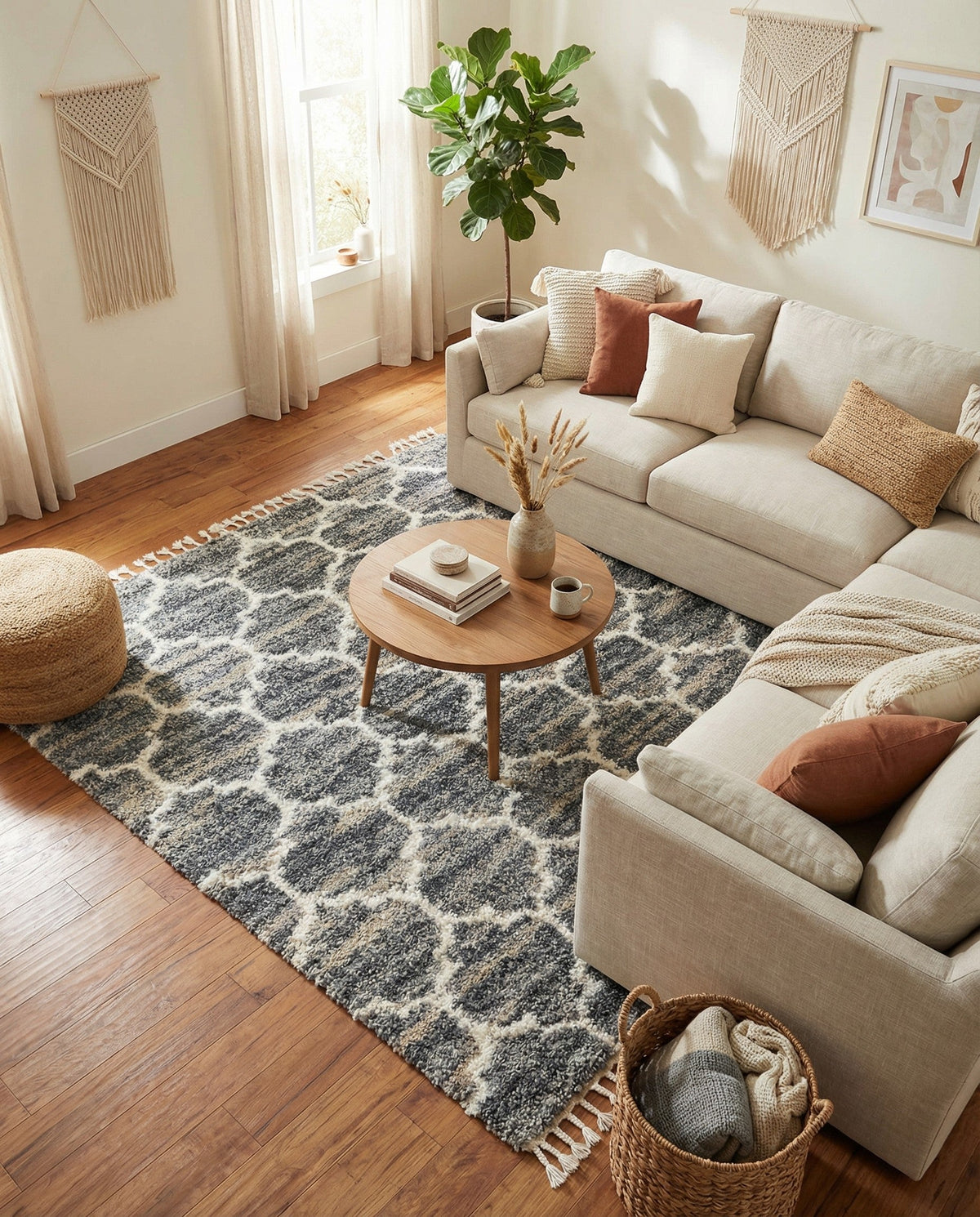 Cozy Cove Shag Collection Area Rug - Marina Square Gray  lifestyle 203