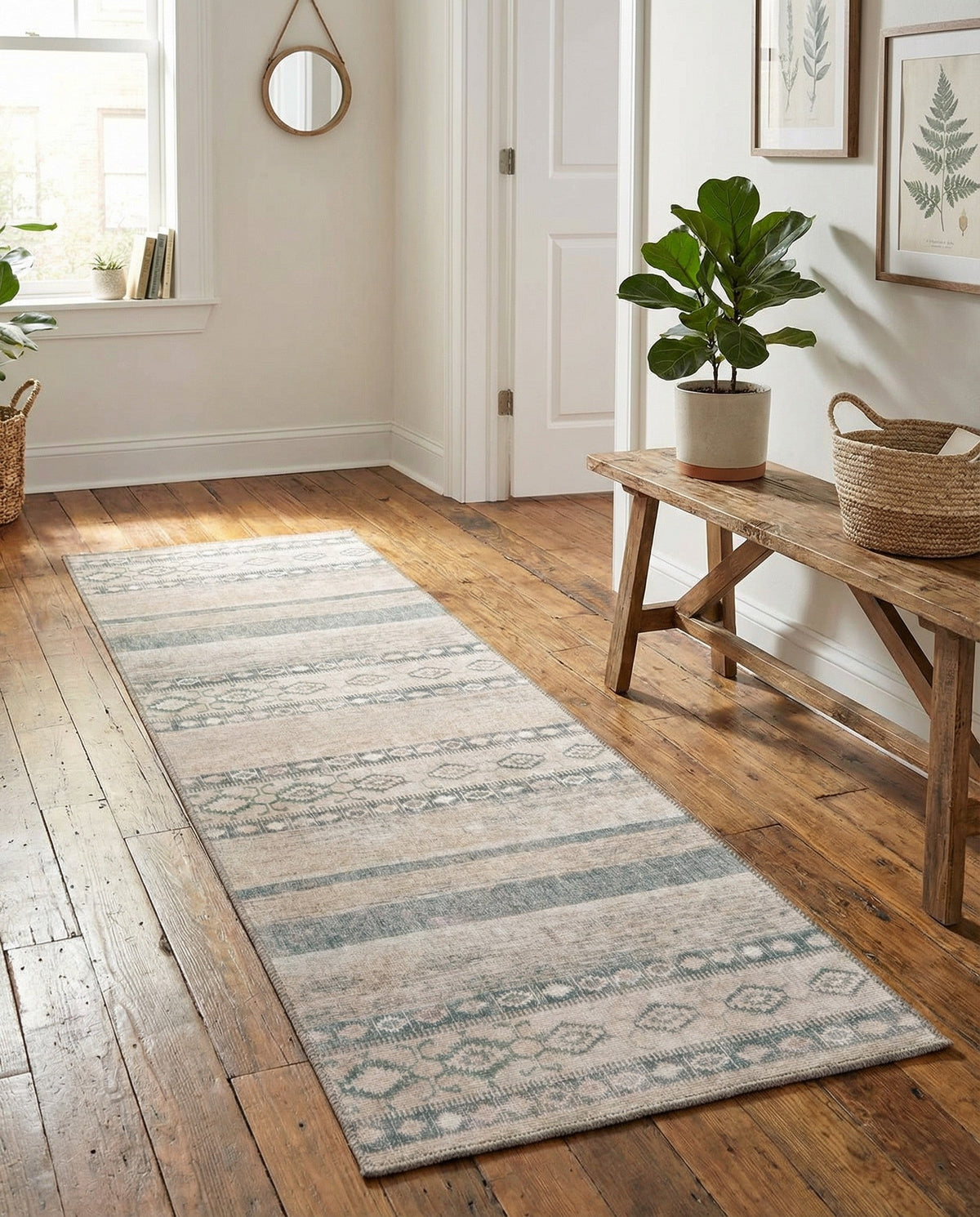 Heritage Elegance Collection Area Rug -  Edinburgh Runner Gray  lifestyle 137