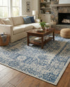 Patio Heritage Collection Area Rug - Savannah (Blue) Rectangle Blue  lifestyle 36