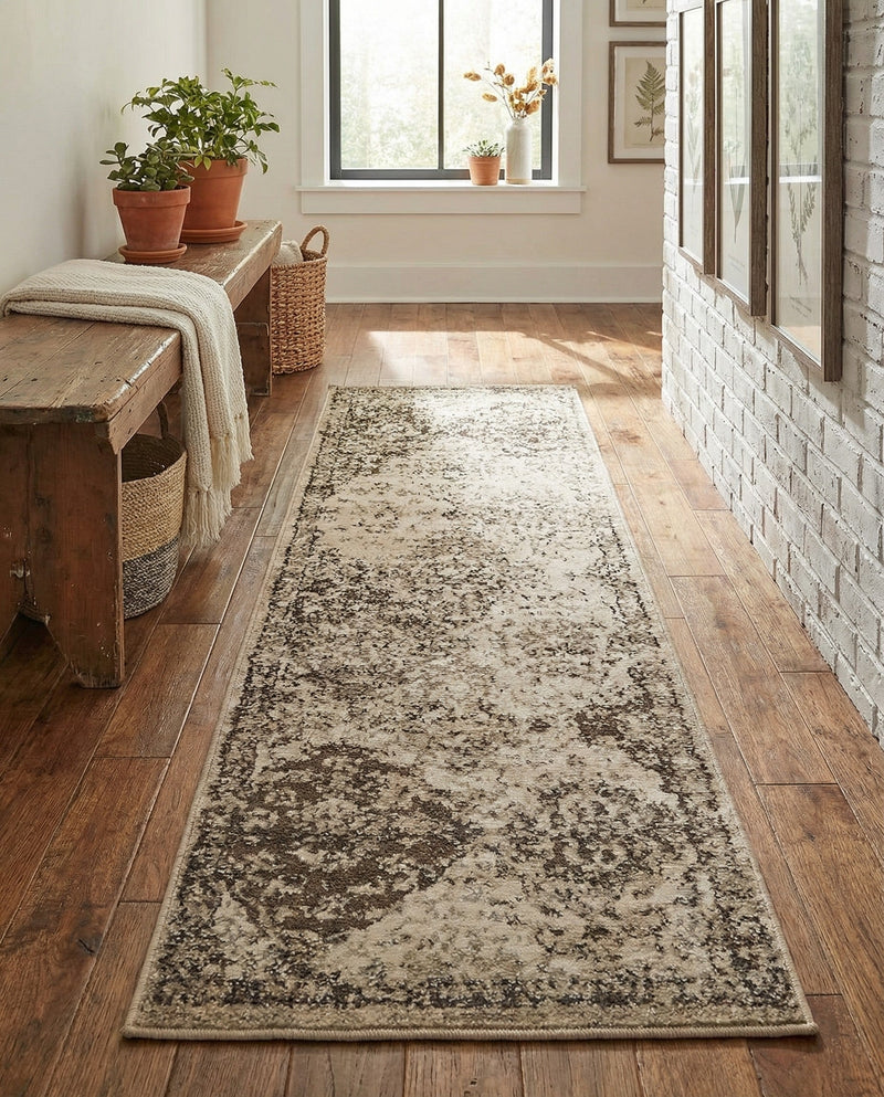 Gobi Sands Collection Area Rug -  Taklamakan Runner Beige  lifestyle 31