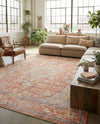 Seville Stripes Collection Area Rug - Cadiz (Brick Red) Rectangle Brick Red  lifestyle 28