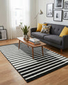 Copenhagen Edge Collection Area Rug -  Vesterbro Rectangle Black  lifestyle 45