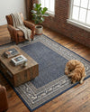 Soho Elegance Collection Area Rug -  Mercer (Blue) Rectangle Blue  lifestyle 3