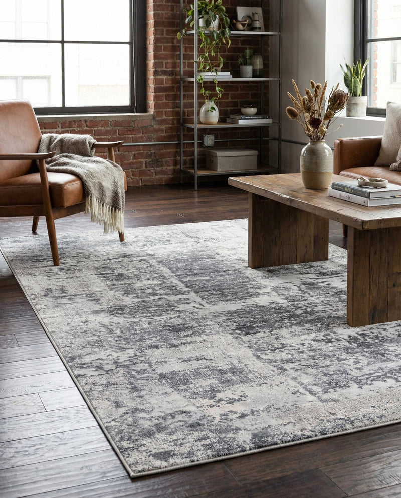 Bloomsbury Elegance Collection Area Rug -  Belgravia Rectangle Gray  lifestyle 60