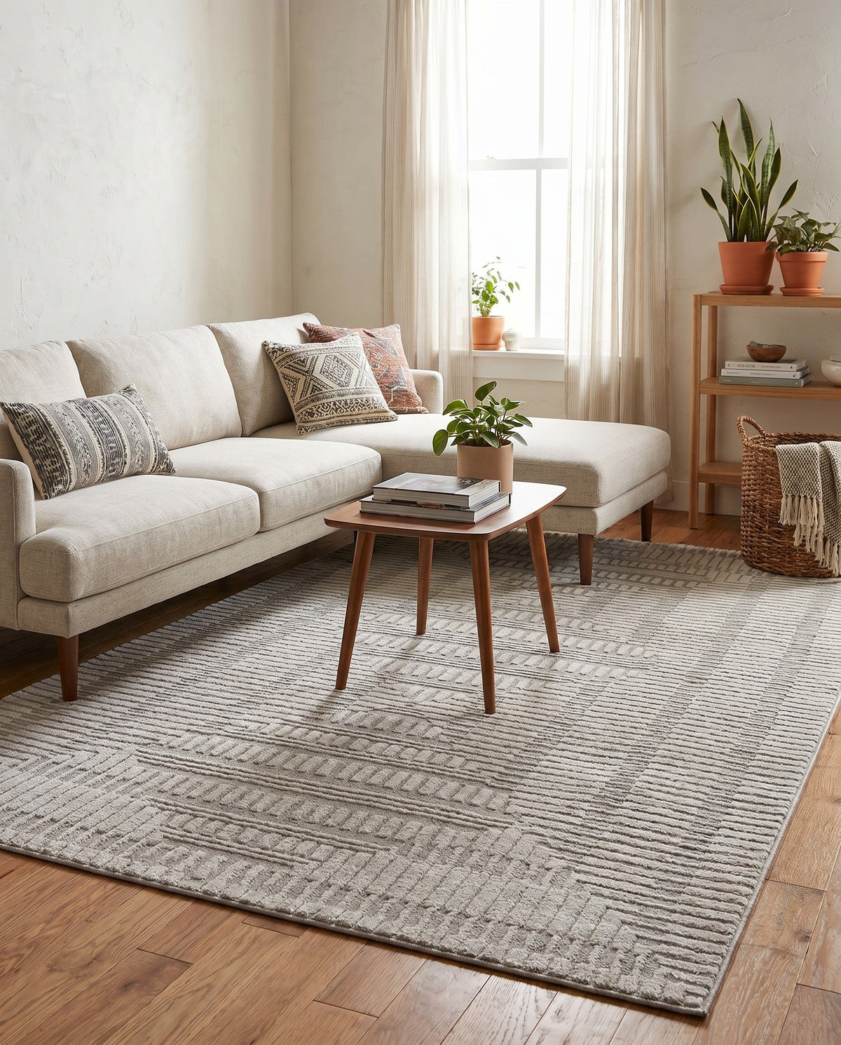 Haven Tapestry Collection Area Rug -  TranquilGlade Rectangle Twilight Stone Gray Main