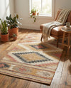 Desert Weave Jute Collection Area Rug - Sahara Rectangle Multi  lifestyle 5