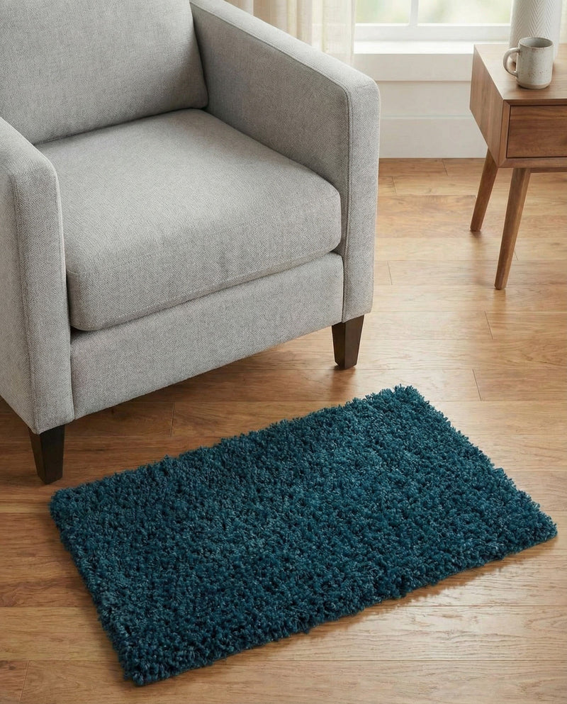 Plush Oasis Collection Area Rug - Serenity (Sapphire Blue) Rectangle Sapphire Blue  lifestyle 33