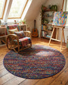 Caribbean Cove Collection Area Rug -  Mayreau Round Multi  lifestyle 39