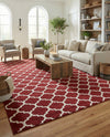 Lattice Gardens Collection Area Rug -  Bloomfield (Dark Terracotta) Rectangle Dark Terracotta  lifestyle 8