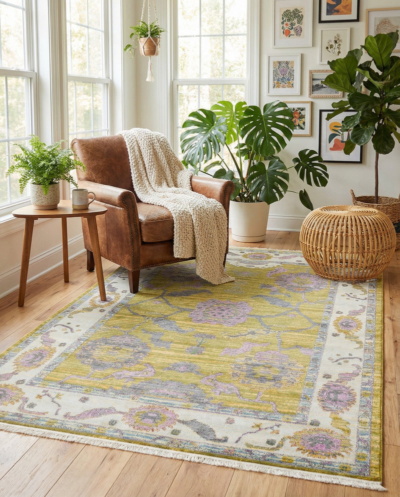 Arcadia Rugs Collection Area Rug - Eden (Green) Rectangle Green  lifestyle 8