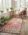 Mediterranean Lattice Collection Area Rug - Santorini (Multi) Runner Multi  lifestyle 81