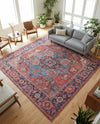 Zahara Oasis Collection Area Rug -  Essaouira Square Rust Red  lifestyle 56