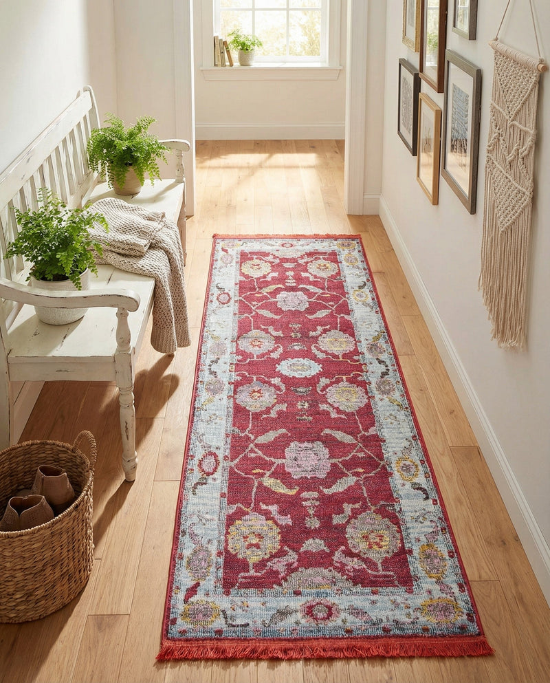 Arcadia Rugs Collection Area Rug - Eden (Red) Runner Red  lifestyle 72