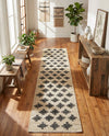 Benares Handwoven Jute Collection Area Rug -  Bodhi Runner Beige and Black  lifestyle 64