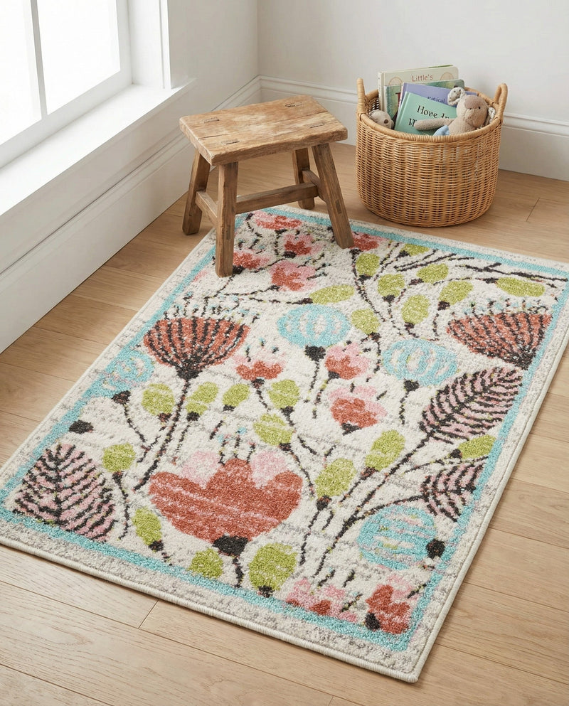 Wonder Tykes Collection Area Rug -  Fantasy Rectangle Ivory  lifestyle 28