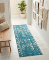 Brighton Stripes Collection Area Rug - Sussex (Turquoise) Runner Turquoise  lifestyle 24