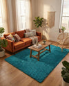 Plush Oasis Collection Area Rug - Serenity (Turquoise) Rectangle Turquoise  lifestyle 30