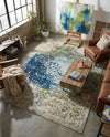 Marrakesh Elegance Collection Area Rug -  Boujad Rectangle Blue  lifestyle 3