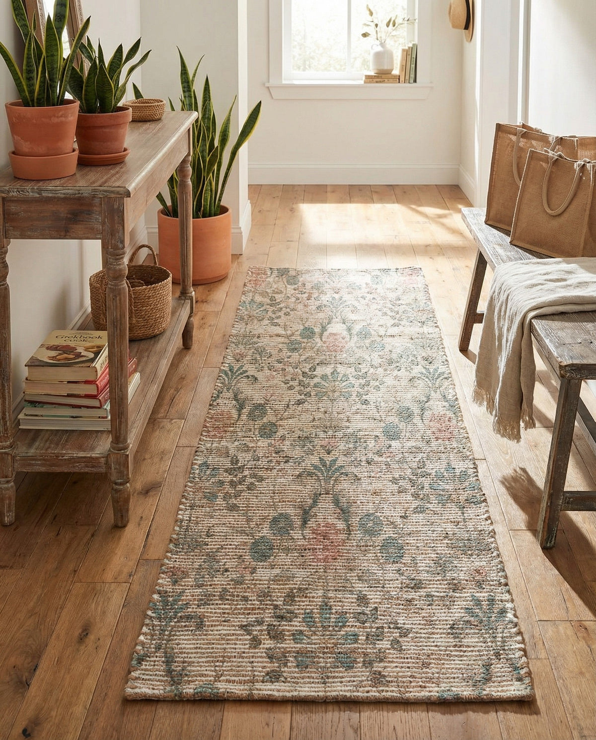 Savannah Threads Collection Area Rug -  Mendocino Runner Ivory  lifestyle 42