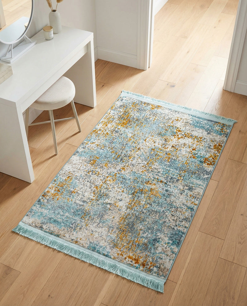 Arcadia Rugs Collection Area Rug -  Nirvana Rectangle Cream Blue  lifestyle 3