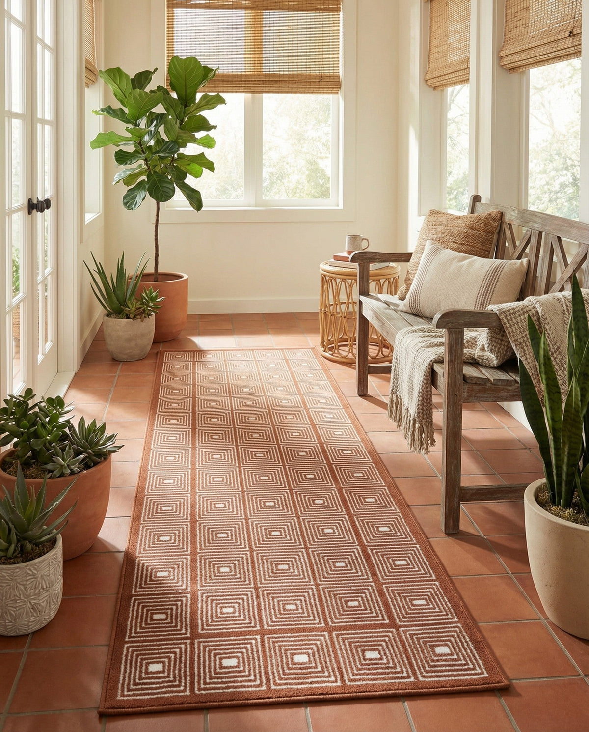 Aravalli Collection Area Rug -  Jaipur Runner Dusty Pink  lifestyle 170