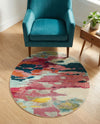 Marrakesh Elegance Collection Area Rug -  Skhirat Round Pink  lifestyle 63