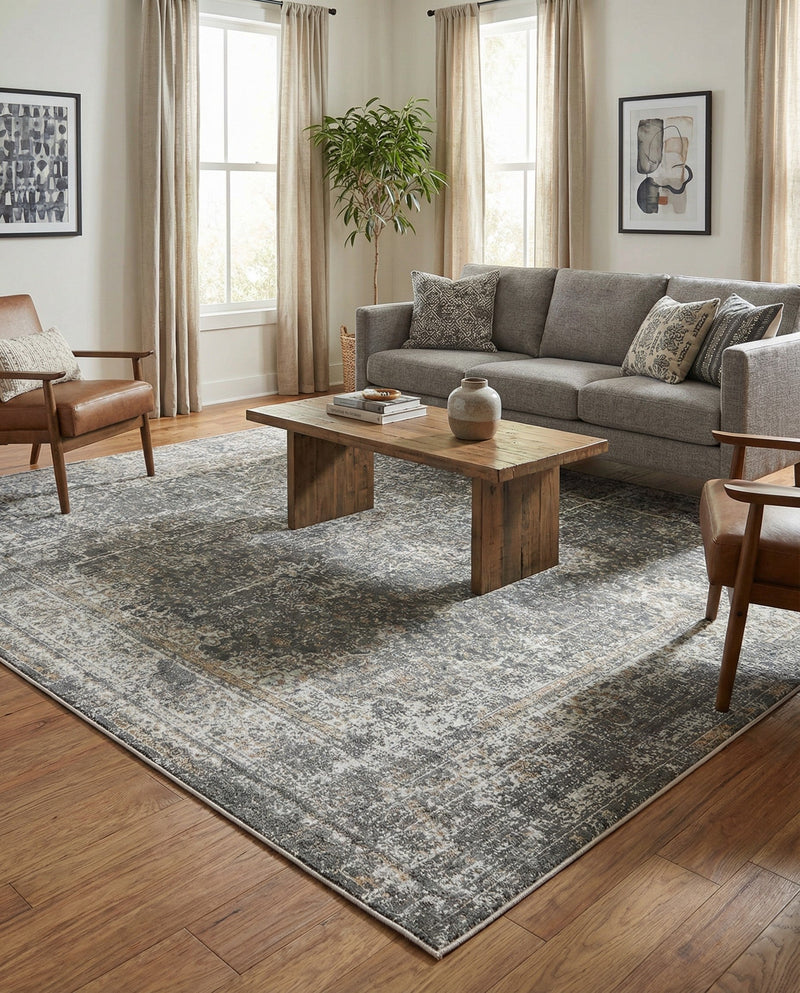 Caribbean Breeze Collection Area Rug -  Utila Rectangle Fume Gray  lifestyle 5