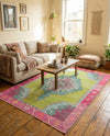 Heritage Elegance Collection Area Rug -  Winterthur (Green) Rectangle Green  lifestyle 11