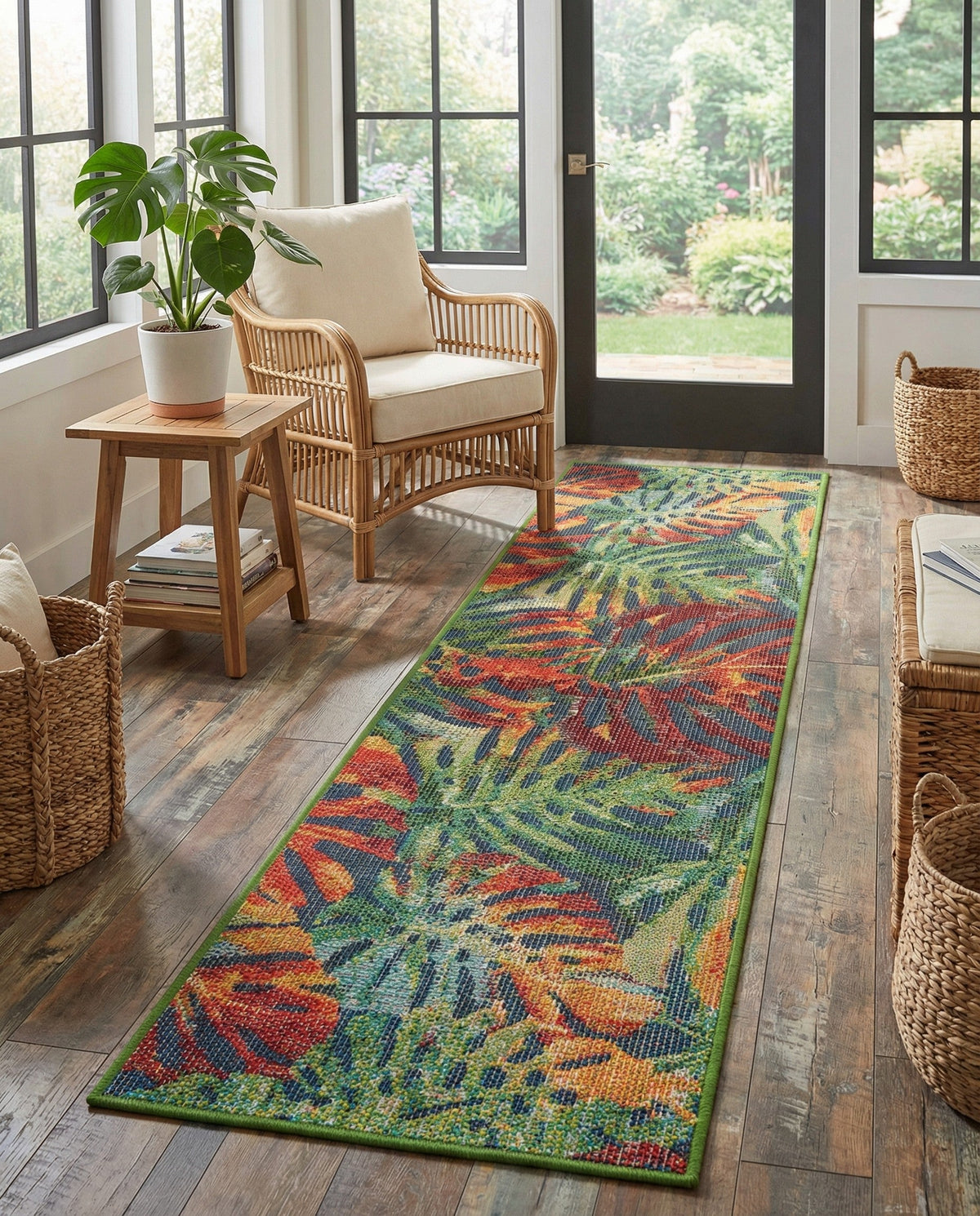 Coastal Terrace Collection Area Rug -  Pier Runner Multi  lifestyle 91