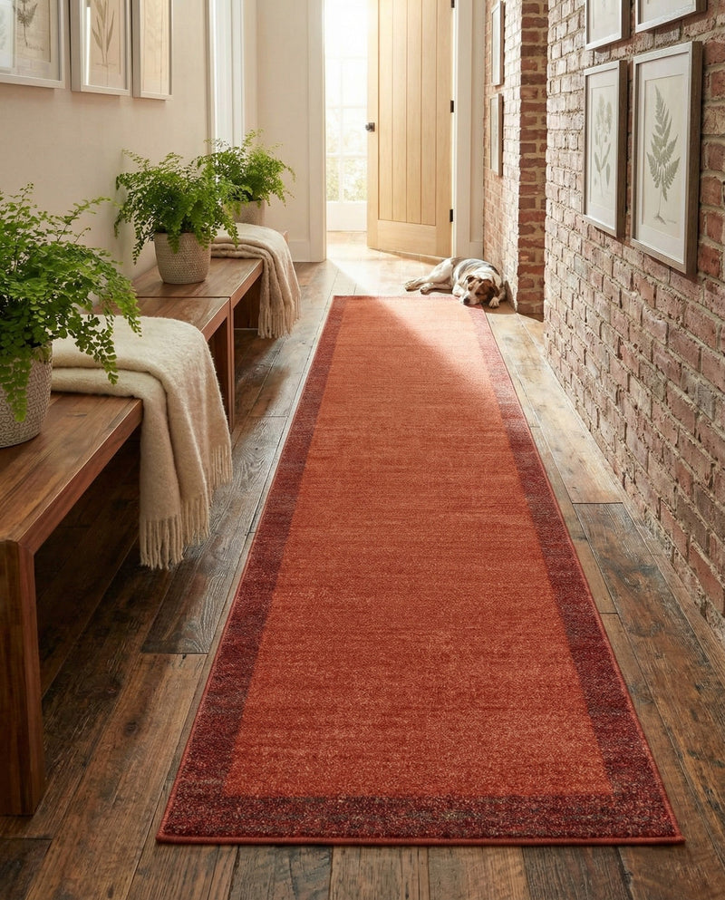 Studio Haven Collection Area Rug -  Conservatory (Terracotta) Runner Terracotta  lifestyle 45