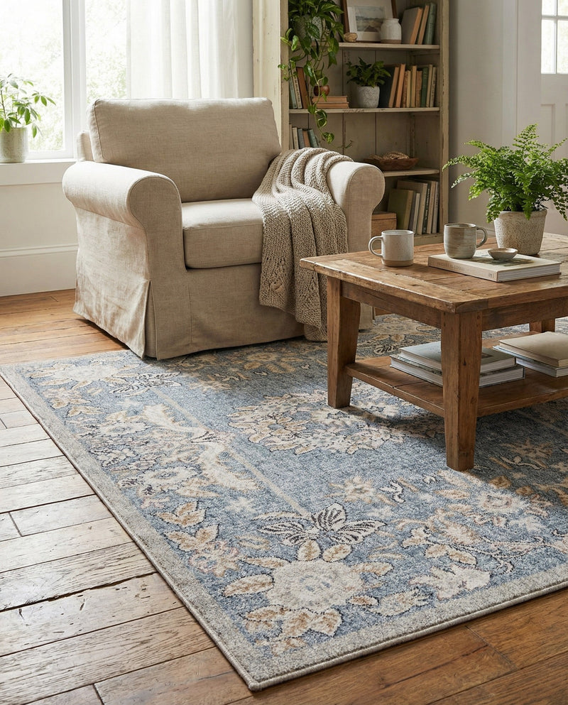 Heritage Harbor Collection Area Rug -  Seabreeze Rectangle Harbor Blue  lifestyle 43