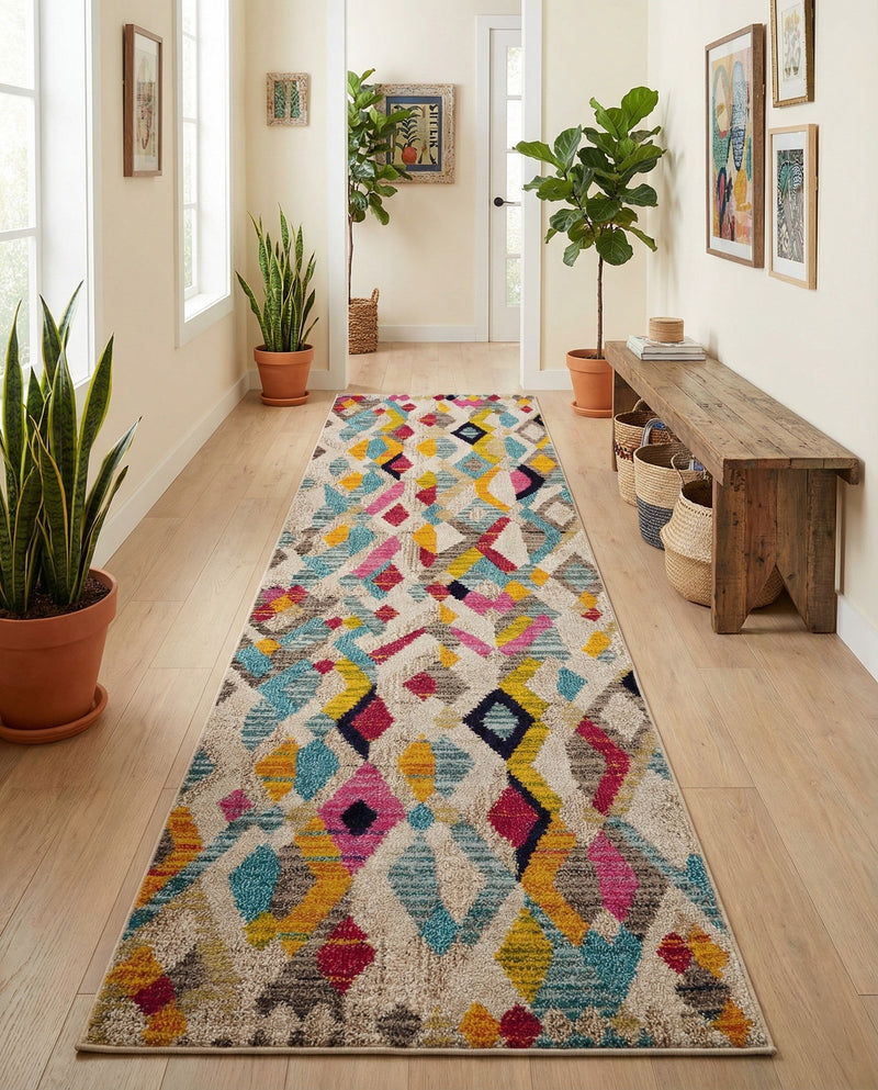 Sedona Vista Collection Area Rug -  Pricklypear Runner Multi  lifestyle 49