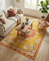 Brighton Terrace Collection Area Rug - Hove (Gold) Rectangle Gold  lifestyle 33