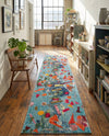 Colorburst Oasis Collection Area Rug -  Fresco Runner Aqua  lifestyle 43