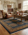 Zagros Oasis Collection Area Rug -  Gilan-e Gharb Rectangle Blue  lifestyle 14